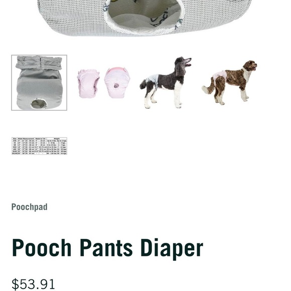 Nwt PoochPants 🐶 premium Doggie diaper for large breed dogs - Picture 7 of 8